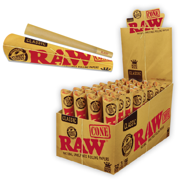 RAW CONES CLASSIC KING SIZE 32CT