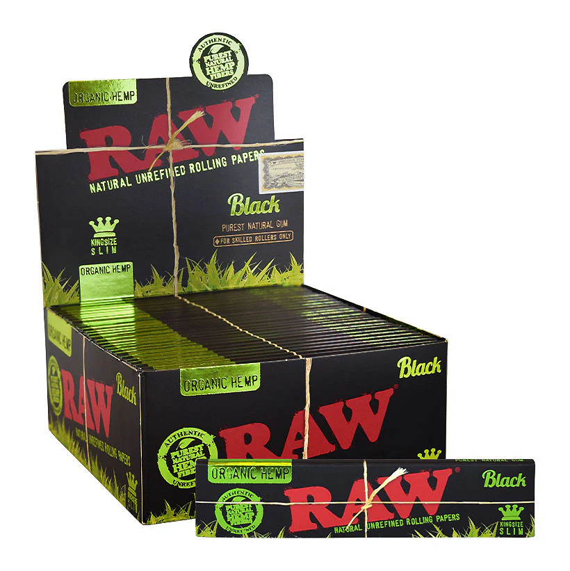 RAW KING SIZE SLIM BLACK ORGANIC 50CT