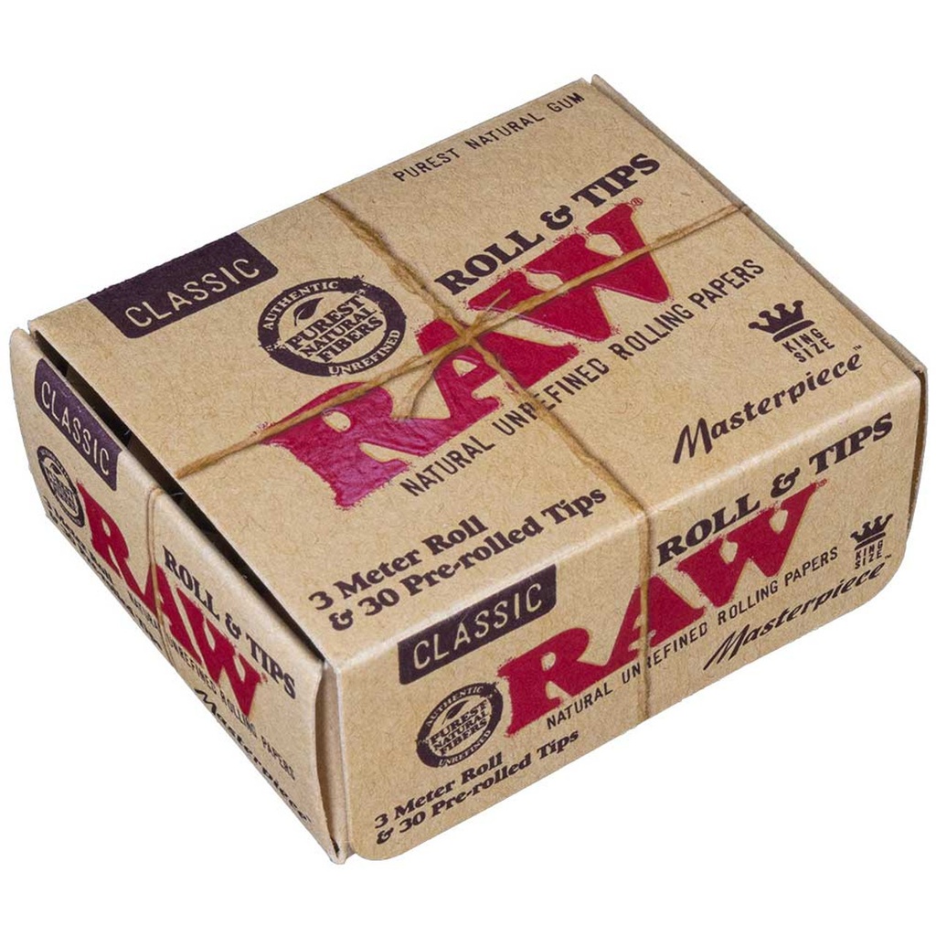 RAW ROLL & TIPS CLASSIC 3 METER 30CT