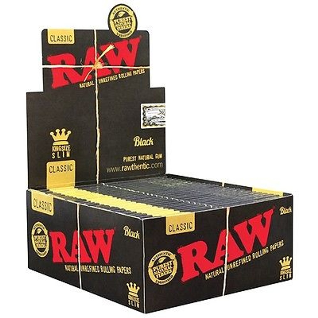 RAW KING SIZE SLIM BLACK CLASSIC 50CT