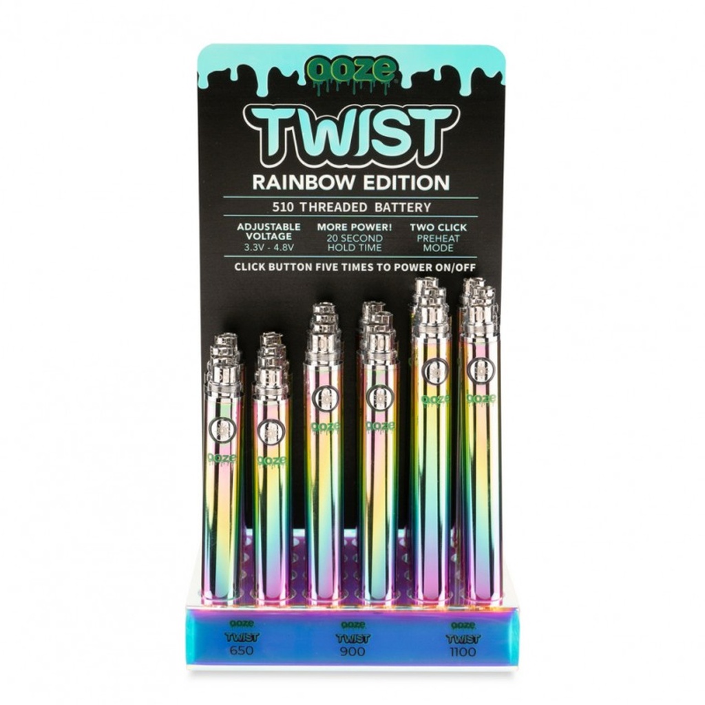 OOZE TWIST BATTERY DISPLAY RAINBOW