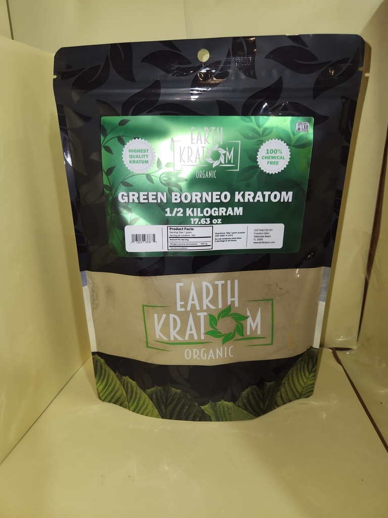 EARTH KRATOM 1/2 KILO GREEN BORNEO