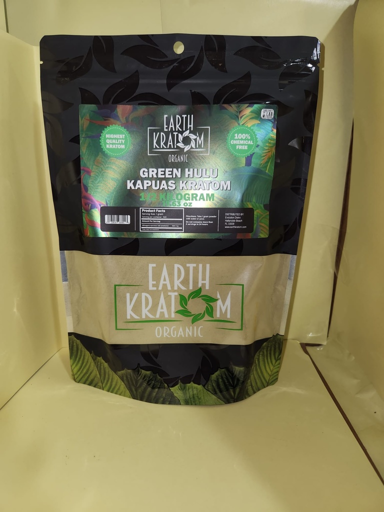 EARTH KRATOM 1/2 KILO GREEN HULU