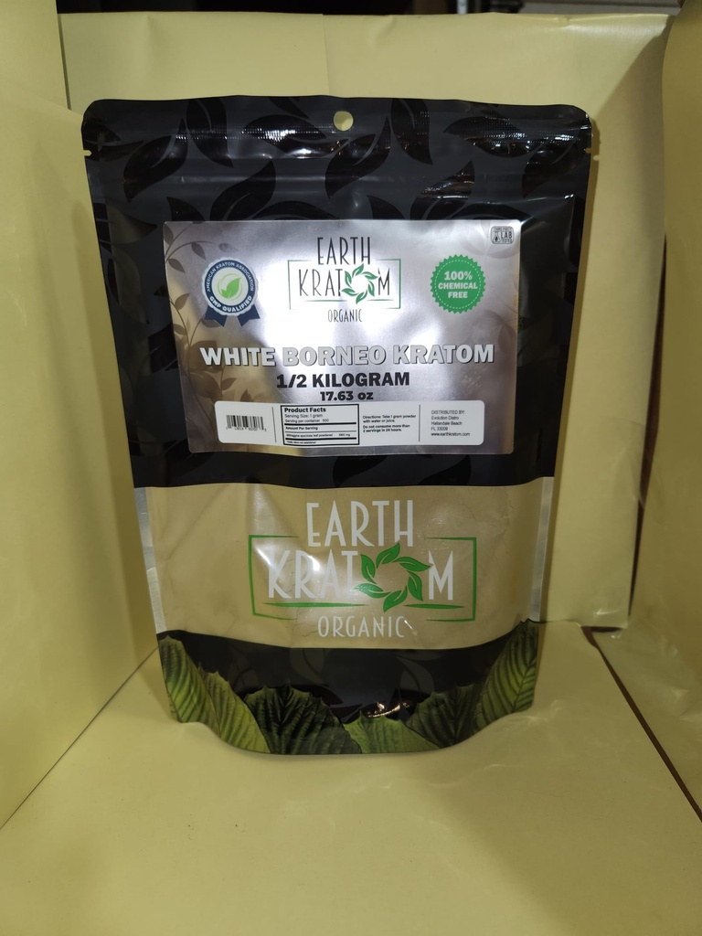 EARTH KRATOM 1/2 KILO WHITE BORNEO