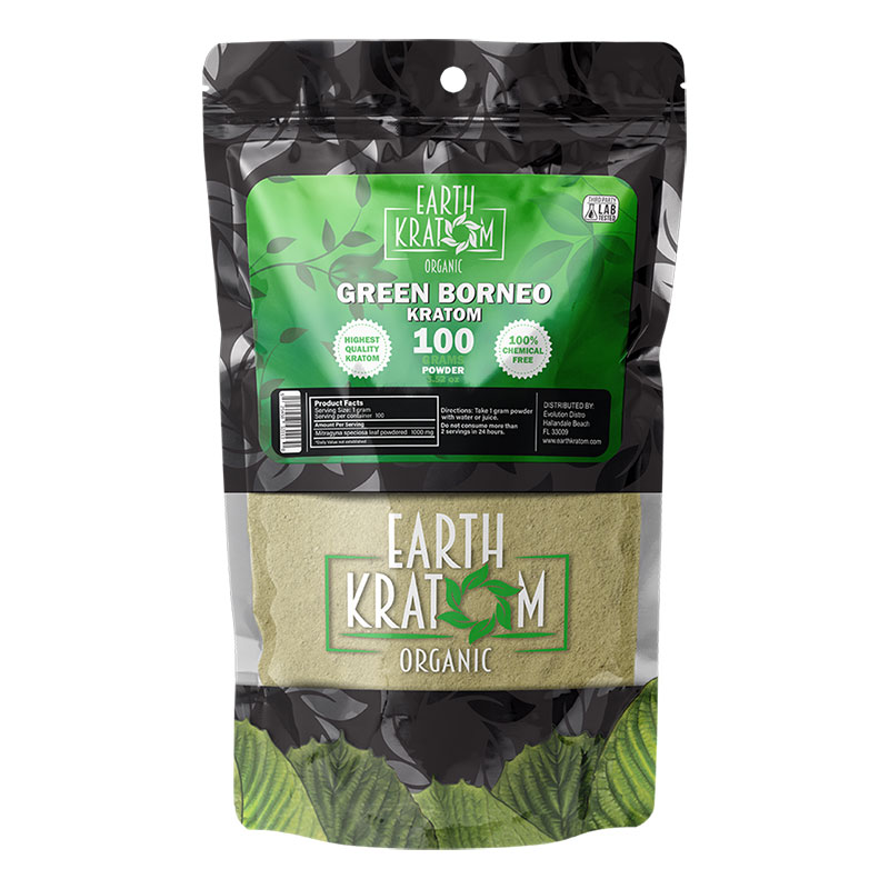 EARTH KRATOM 100 GRAM GREEN BORNEO