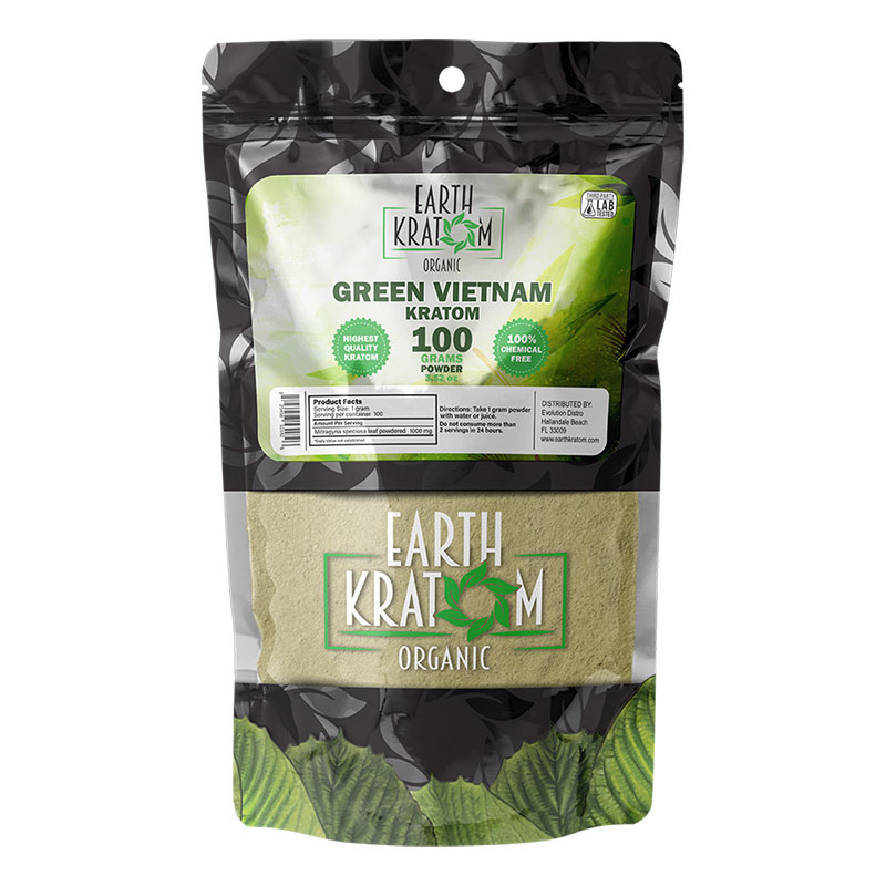 EARTH KRATOM 100 GRAM GREEN VIETNAM