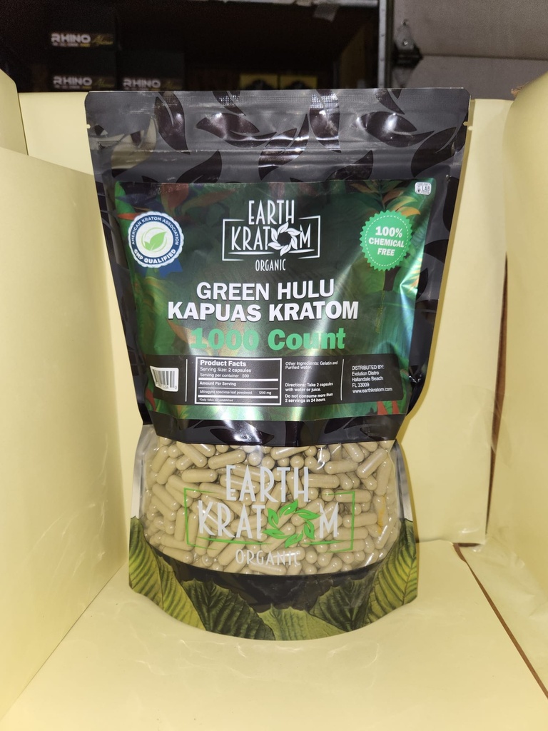 EARTH KRATOM 1000 CAP GREEN HULU