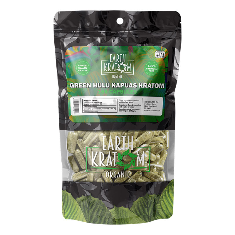 EARTH KRATOM 150 CAP GREEN HULU