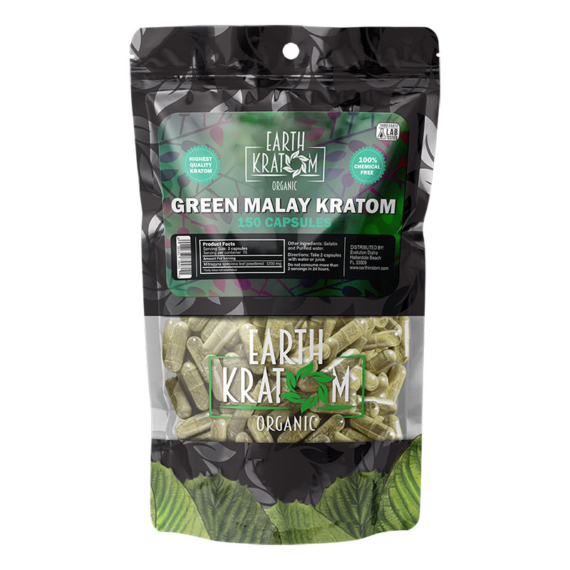 EARTH KRATOM 150 CAP GREEN MALAY