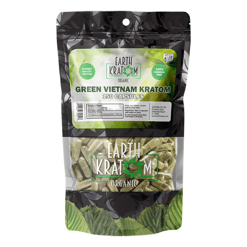 EARTH KRATOM 150 CAP GREEN VIETNAM