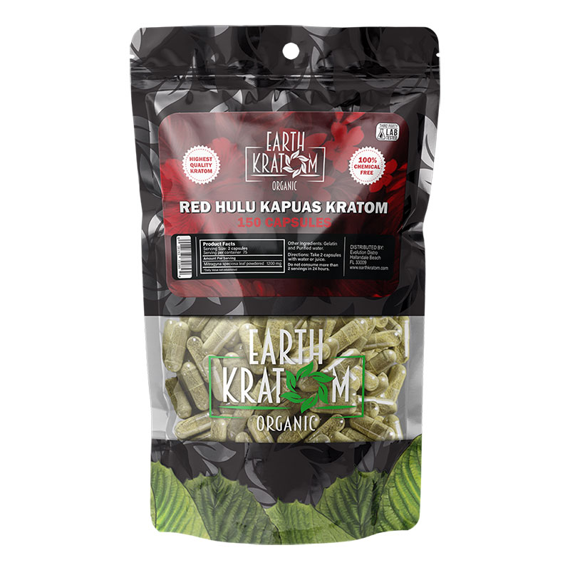 EARTH KRATOM 150 CAP RED HULU