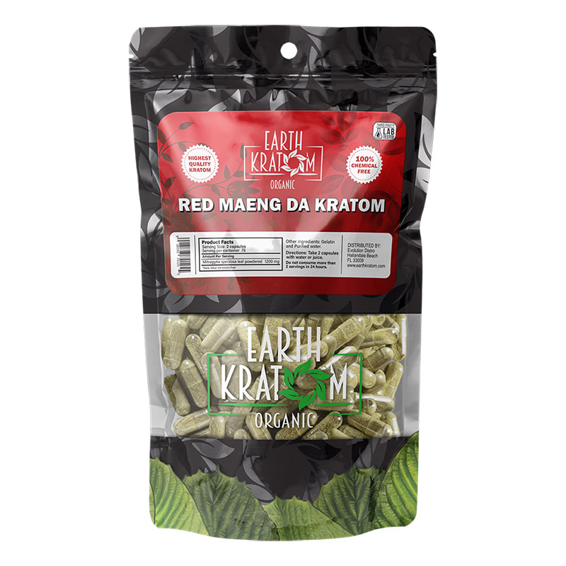 EARTH KRATOM 150 CAP RED MAENG DA