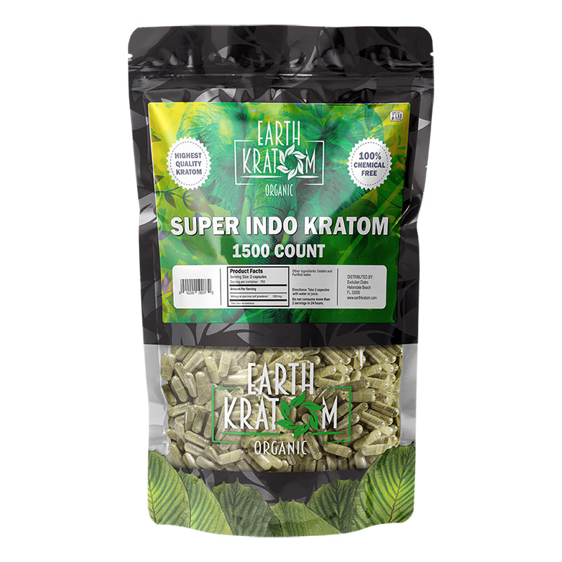 EARTH KRATOM 1500 CAP SUPER INDO