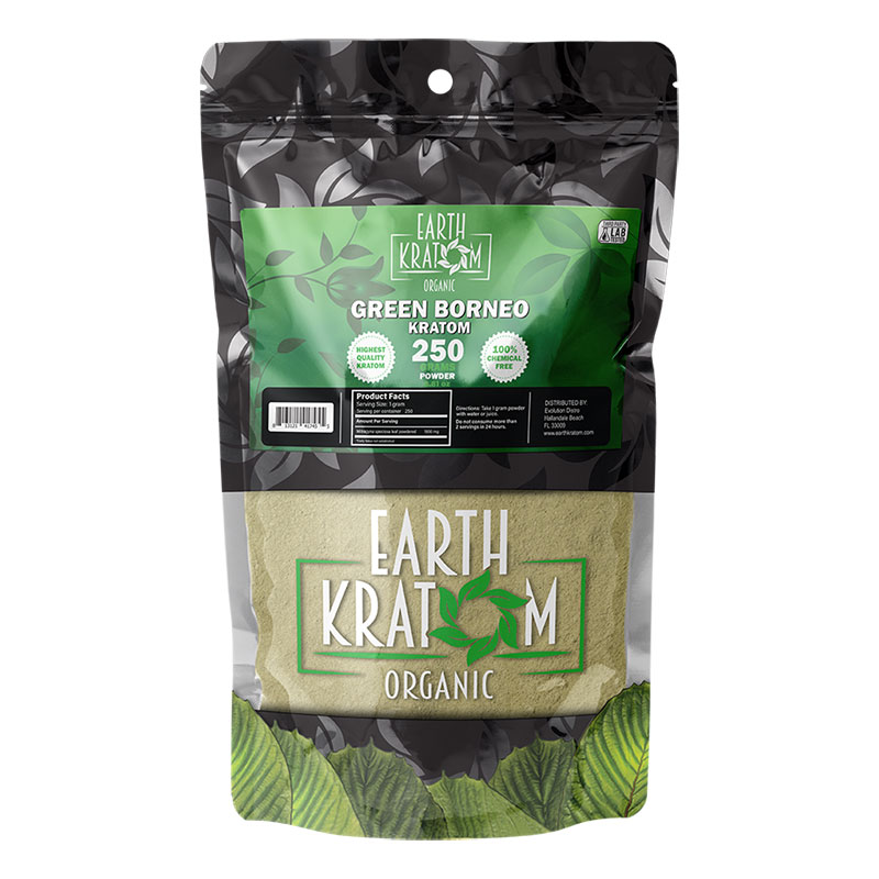 EARTH KRATOM 250 GRAM GREEN BORNEO