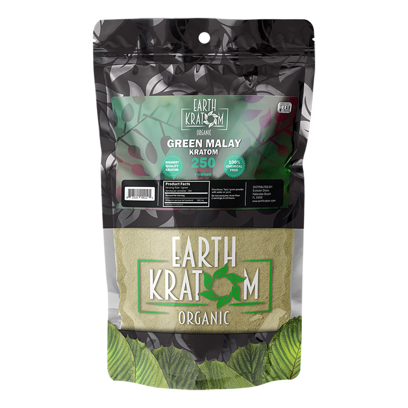 EARTH KRATOM 250 GRAM GREEN MALAY