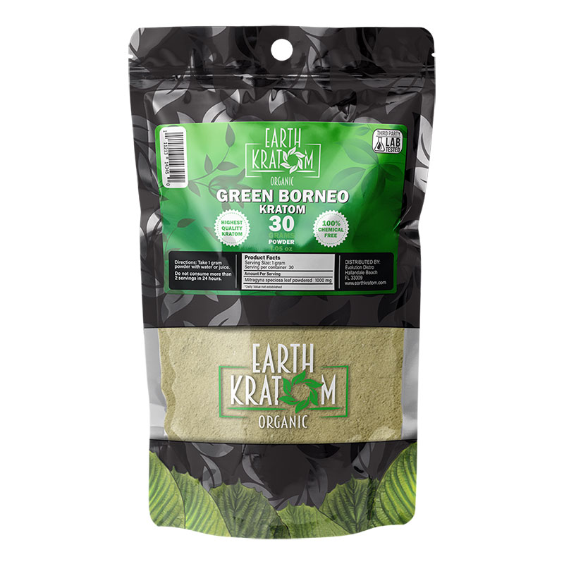 EARTH KRATOM 30 GRAM GREEN BORNEO