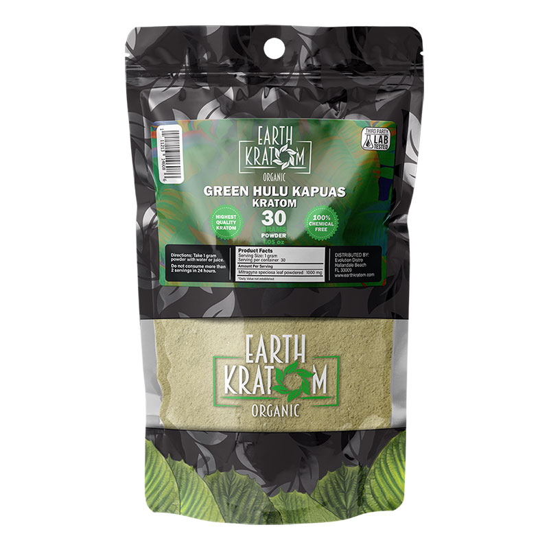 EARTH KRATOM 30 GRAM GREEN HULU