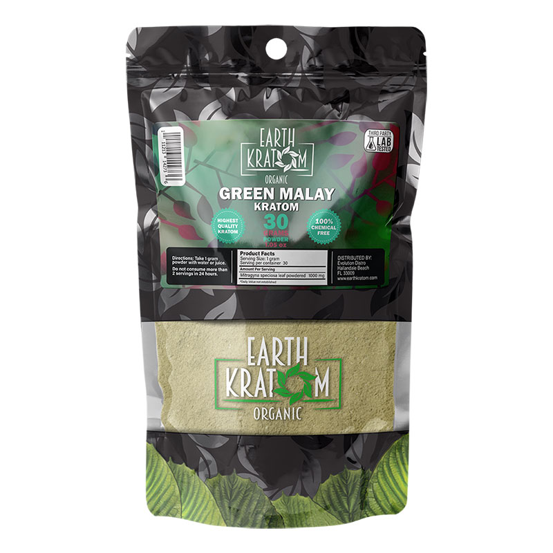 EARTH KRATOM 30 GRAM GREEN MALAY