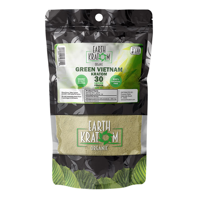 EARTH KRATOM 30 GRAM GREEN VIETNAM