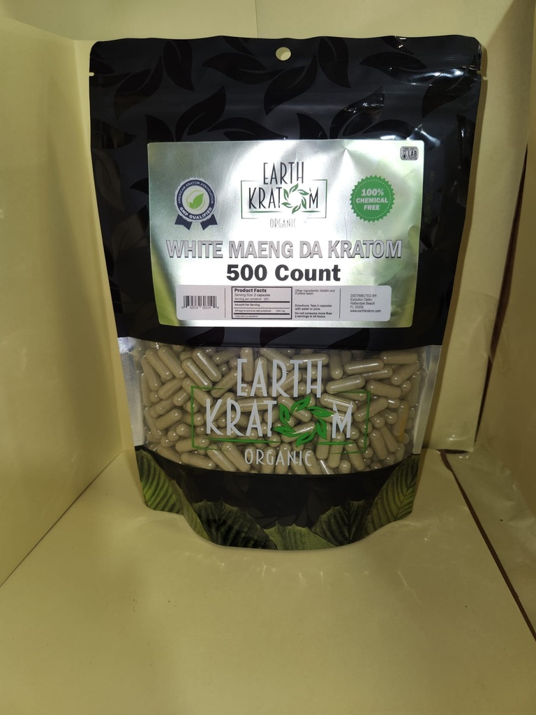 EARTH KRATOM 500 CAP WHITE MAENG DA