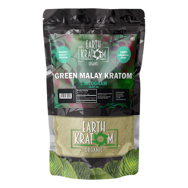 EARTH KRATOM 1 KILO - GREEN MALAY 