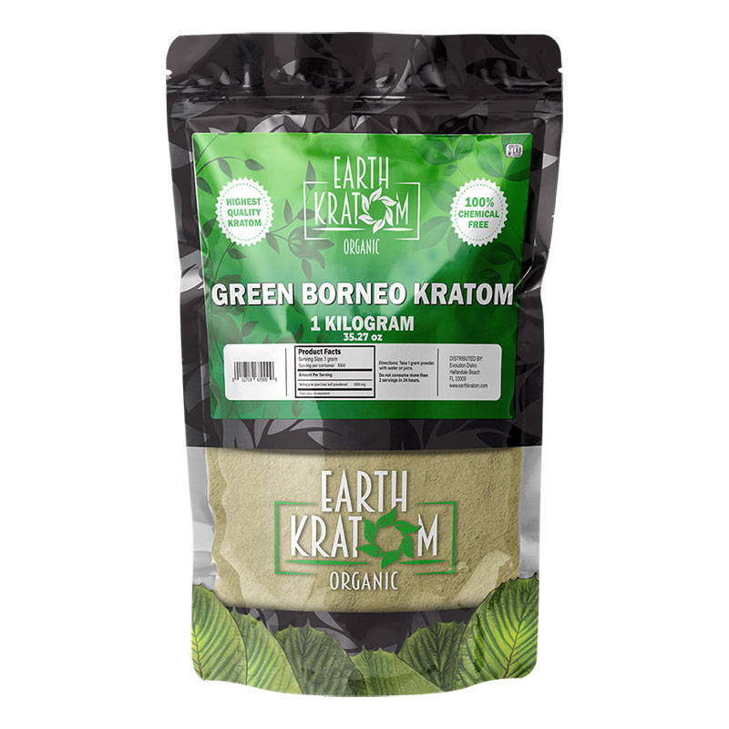 EARTH KRATOM 1 KILO - GREEN BORNEO 