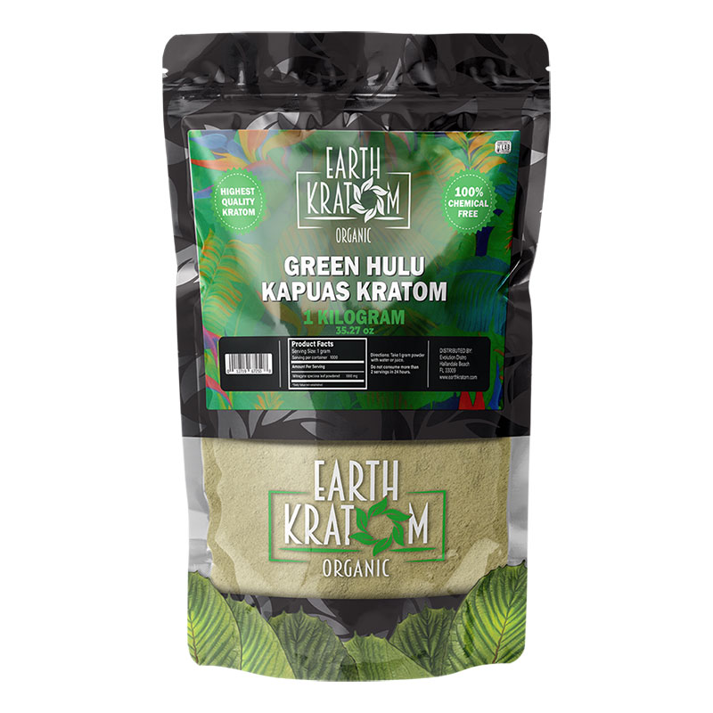 EARTH KRATOM 1 KILO - GREEN HULU KAPUAS 