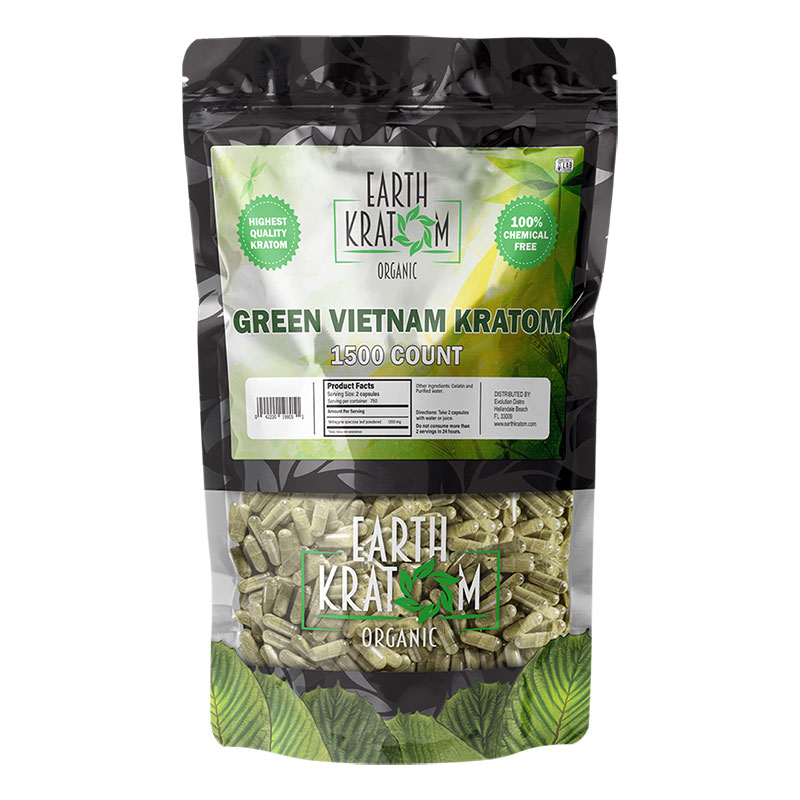 EARTH KRATOM 1500 CAP GREEN VIETNAM