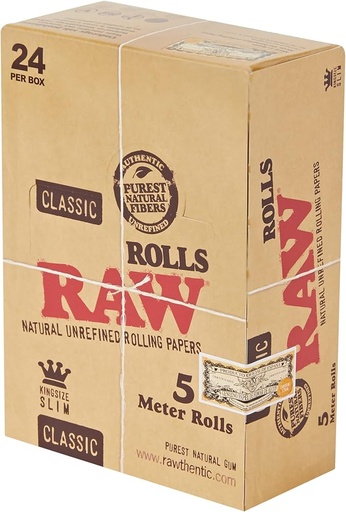 [INTREF03041] RAW CLASSIC SINGLE WIDE 5M ROLLS