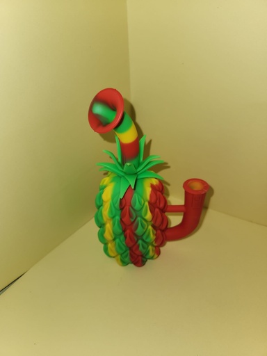 [INTREF03264] SILICONE BONG COLORFUL PINEAPPLE