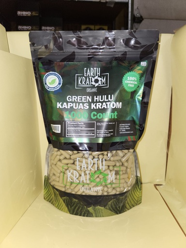 [INTREF00817] EARTH KRATOM 1000 CAP GREEN HULU