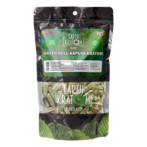 [INTREF00867] EARTH KRATOM 150 CAP GREEN HULU