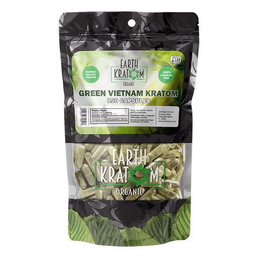 [INTREF00869] EARTH KRATOM 150 CAP GREEN VIETNAM