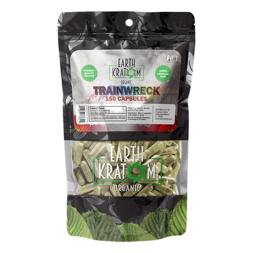 [INTREF00874] EARTH KRATOM 150 CAP TRAINWRECK