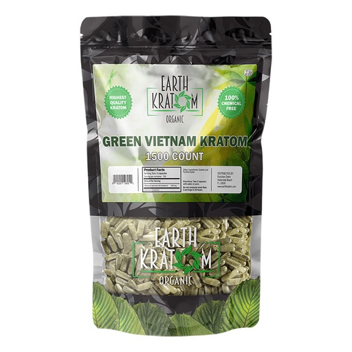 [INTREF00857] EARTH KRATOM 1500 CAP GREEN VIETNAM